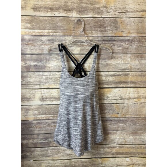 Lululemon Moment To Movement 2-In-1 Tank size 4 Heathered Black Top - Picture 2 of 7